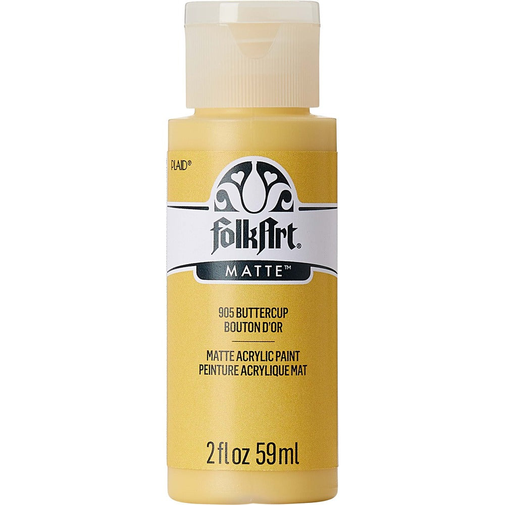 FolkArt Matte Acrylic Paint, 2 oz. - Buttercup