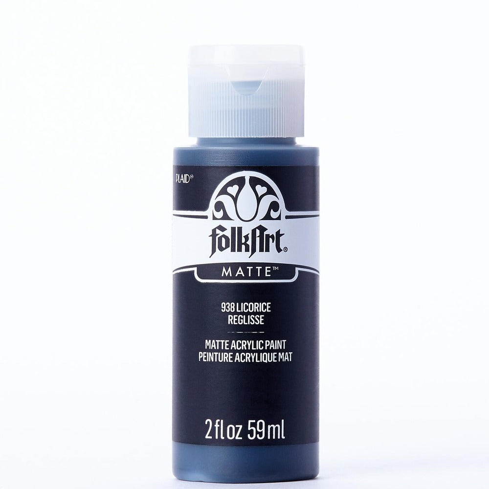 FolkArt Matte Acrylic Paint, 2 oz. - Licorice