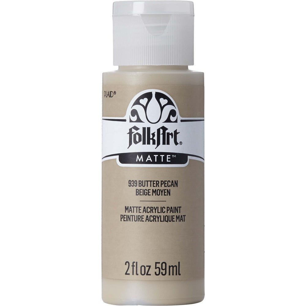 FolkArt Matte Acrylic Paint, 2 oz. - Butter Pecan