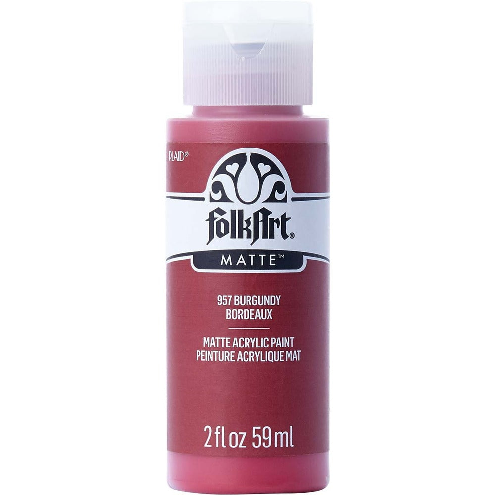 FolkArt Matte Acrylic Paint, 2 oz. - Burgundy