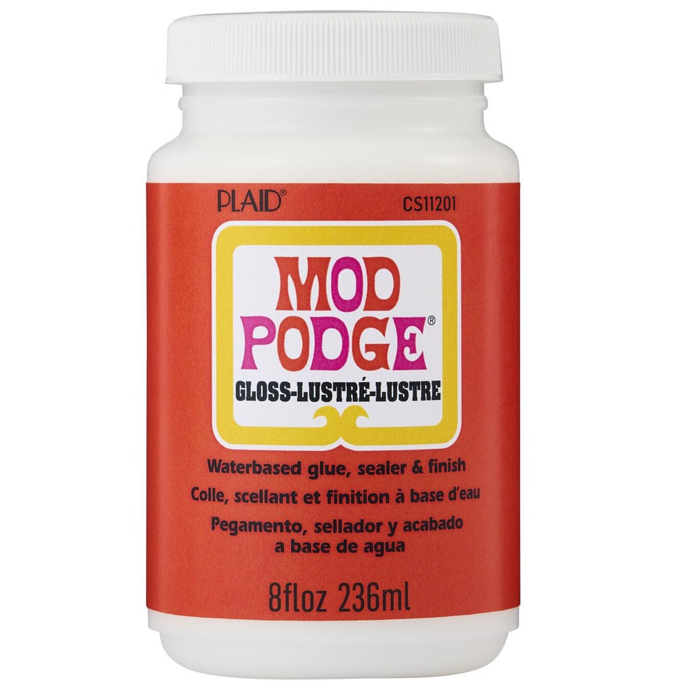 Mod Podge Waterbase Sealer/Glue/Finish, Gloss (8oz)