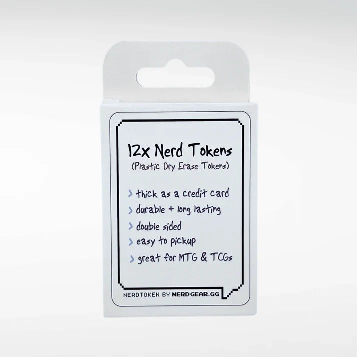 NerdTokens - Extra Thick Dry Erase Tokens for MTG - 12 Pack
